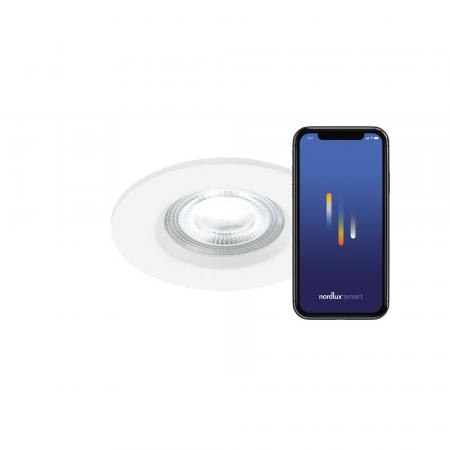 Nordlux moderne Don Smart Colour Downlight Weiß dimmbar Weiß/ Bunt Schutz gegen Strahlwasser Bluetooth