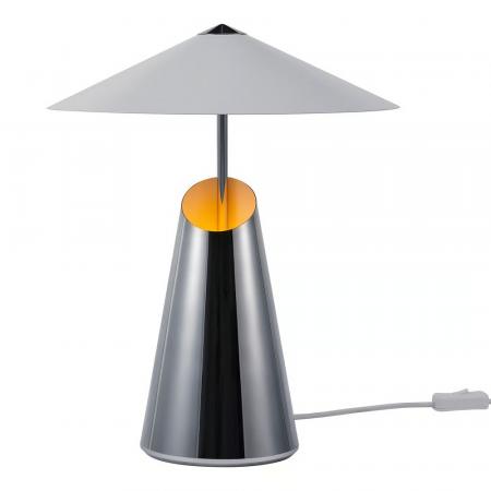 Nordlux Tischleuchte Taido Chrom E27 – moderne Designer-Tischleuchte von Anker Studio