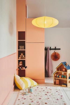 Nordlux Villo 60 moderne Pendelleuchte Schirm shade Gelb Papier retro Design ohne Fassung