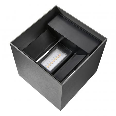 Nordlux Milda Kubi Wandleuchte Anthrazit 4,9W 290lm 3000K Warmweiß Ra80 IP44