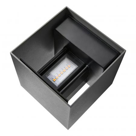 Nordlux Milda Kubi Wandleuchte Anthrazit 4,9W 290lm 3000K Warmweiß Ra80 IP44