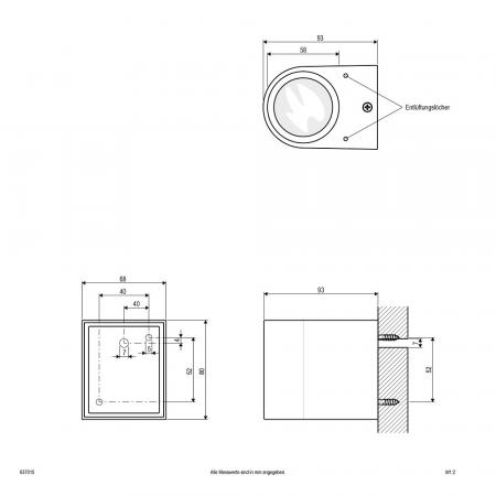 EVN Wandstrahler updown 1-flg anthrazit IP44