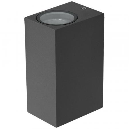 EVN rechteckige Wandleuchte anthrazit IP44 up&down Licht