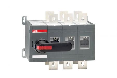 ABB OT800E03CP Lastumschalter 3-polig 800 A, mit Griff und Welle offene Umschaltung I-0-II