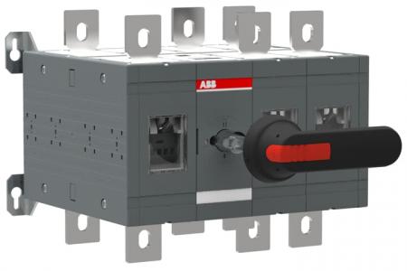 ABB OT800E12CFP Lastumschalter 3-polig 800 A, mit Griff und Welle schnelle Umschaltung I-0-II