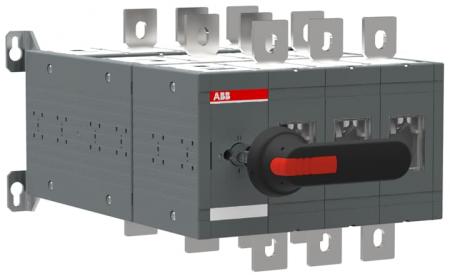 ABB OT630E03YP Bypass-Schalter 3-polig 630 A, mit Griff und Welle offene Umschaltung I-0-II