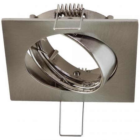 EVN 646013 Schwenkbare Deckeneinbauleuchte 12 V AC/DC max. 50 W Chrom satiniert ohne Fassung Einbaudurchmesser 71 mm