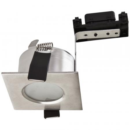 EVN 655410 V4A-Edelstahl Deckeneinbauleuchte quadratisch IP44 Einbaudurchmesser 68 mm