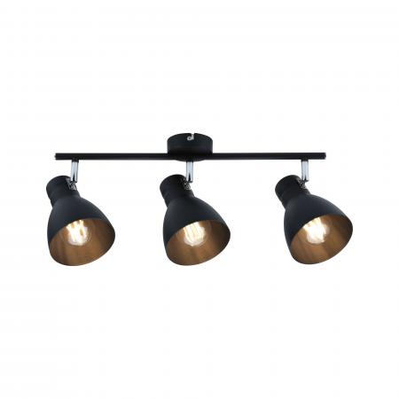 3-flammiger Paulmann Deckenstrahler Davy für 3 LED E27 Schwarz Metall 66761