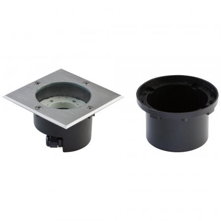 EVN Bodeneinbau Leuchte quad. EDS IP67 GX53  EinbauØ114