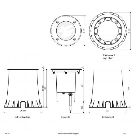 EVN Schwenkbare Bodeneinbauleuchte, IP67 679238