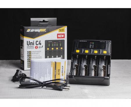 Armytek Uni C4 Plug type C - universelles Ladegerät mit intelligenter automatischer Erkennung von Batterietyp, Ladezustand und optimalem Strom