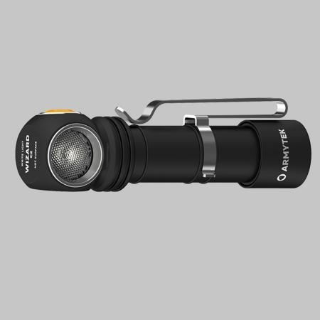 Armytek Wizard C2 Magnet USB Taschenlampe und Stirnlampe 3in1 mit Magnethalterung akkubetrieben (weißes Licht)
