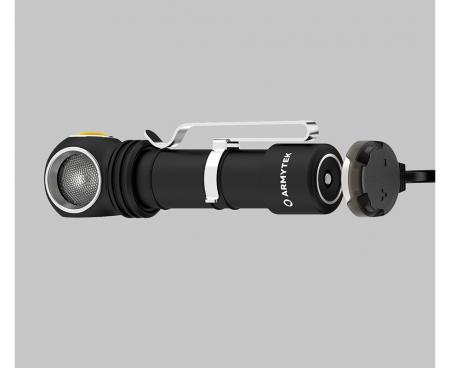 Armytek Wizard C2 Magnet USB Taschenlampe und Stirnlampe 3in1 mit Magnethalterung akkubetrieben (weißes Licht)