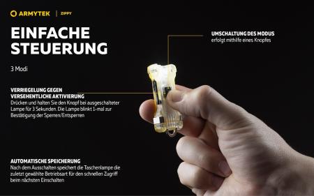 Armytek Zippy ES Mehrzweckleuchte (Grey Onyx) 3 in 1