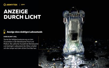 Armytek Zippy ES Mehrzweckleuchte (Yellow Amber) 3 in 1