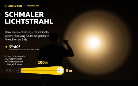 Armytek Predator Pro White LED Taschenlampe akkubetrieben Magnet USB