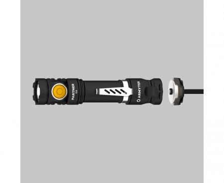 Armytek Partner C2 Magnet USB White Taschenlampe mit Magnethalterung akkubetrieben warmes Licht