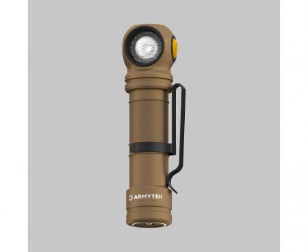 Armytek Wizard C2 Pro Magnet USB Sand Taschen- und Stirnlampe mit Magnethalterung akkubetrieben weißes Licht