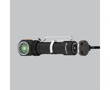 Armytek  Wizard C2 WG Warm LED Stirnlampe und Taschenlampe akkubetrieben Magnet USB neutralweißes und grünes Licht