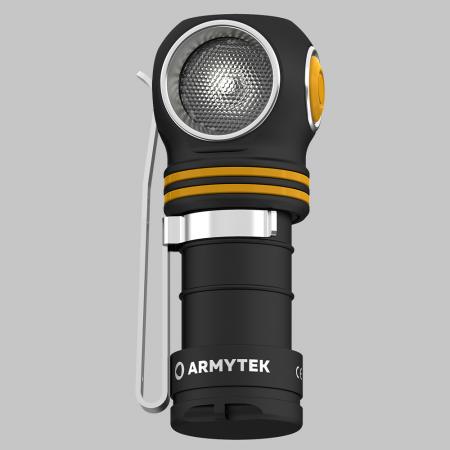 Armytek Elf C1 USB-C Taschen- und Stirnlampe mit Magnethalterung / Stirnhalterung akkubetrieben neutralweißes Licht