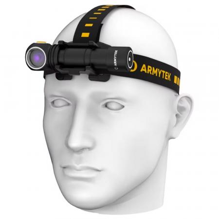 Armytek Wizard C2 WUV Magnet USB White PCB Stirnlampe und Taschenlampe akkubetrieben, weißes Licht mit zusätzlichem UV-Licht