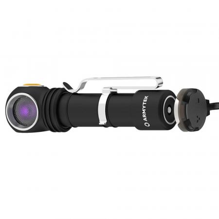 Armytek Wizard C2 WUV Magnet USB White PCB Stirnlampe und Taschenlampe akkubetrieben, weißes Licht mit zusätzlichem UV-Licht