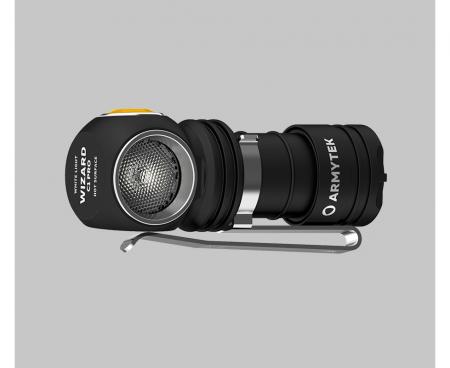 Armytek Wizard C1 Pro Magnet USB Taschenlampe und Stirnlampe 4 in1 mit Magnethalterung akkubetrieben warmes Licht