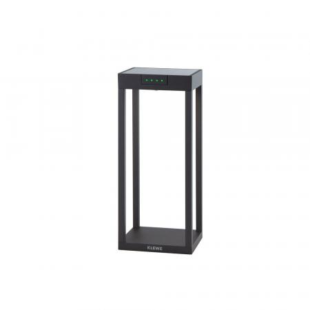 Sigor Klewe Radia Mini Akku-Solarleuchte 350mm 3W 173lm IP65 3000K 2200mAh Ra80 graphitgrau