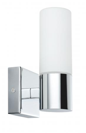 2er Pack Paulmann Chrom Wand- und Spiegelleuchte Gemini mit satinierten Glaszylindern IP44 70354 E14  Chrom/Satin