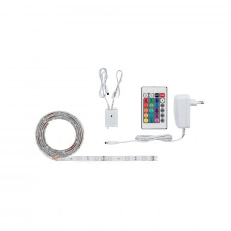 Paulmann 70960 Function SimpLED Strip 1.5m RGB Komplettset 12W 230/12V DC Weiß Metall