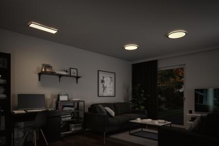 Paulmann 71013 LED Panel 3-Stufen-dimmbar Atria Shine Backlight modern rund 420mm neutralweiß Schwarz dimmbar