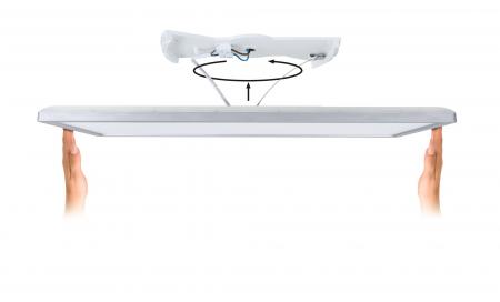 Paulmann 71035 LED Panel Atria Shine Backlight IP44 eckig 293x293mm 16W 1600lm 4000K Holzoptik