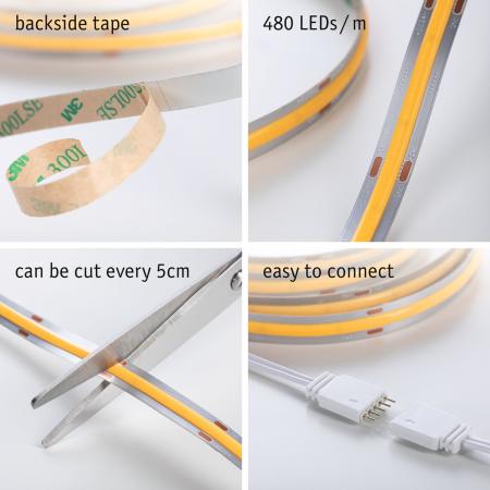 Paulmann 71046 500 LED Strip Full-Line MaxLED COB Basisset modern 3m 19W warmweiß