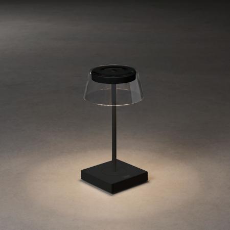 Mobile Tischleuchte SCILLA in Schwarz In&Out aus Aluminium & Glas dimmbar IP54 von Konstsmide
