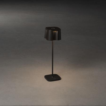 Mobile Tischleuchte NICE in Schwarz In&Out aus Aluminium IP54 von Konstsmide