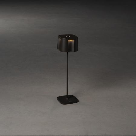 Mobile Tischleuchte NICE in Schwarz In&Out aus Aluminium IP54 von Konstsmide