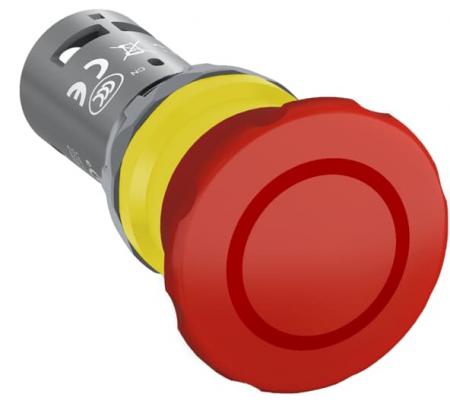 ABB CE4P-10R-01 Not-Halt-Taster 40mm rot, 1 Öffner, Zugentriegelung