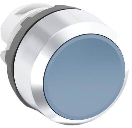 ABB MP1-30L Drucktaster, blau, flach-tastend, Frontring, Metall verchromt nicht beleuchtbar