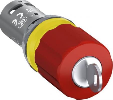 ABB CE3K1-10R-02 Not-Aus-Taster Compact 30mm, Schlüsselentriegelung, 2 Öffner CombiLine-Compact