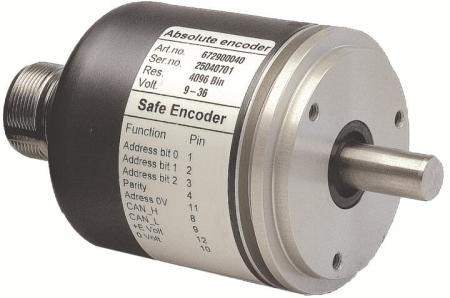 ABB RHA 597 2m cable PLUTO-Drehgeber Singleturn, mit 12 mm Hohlwelle, Kabel 2 m, 9-36 V DC, radialer Anschluss