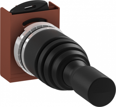 ABB P9MMN2A Joystick 2-Positionen vertikal, A tastend, D verrastend, ohne Verriegelung Gummi, schwarz