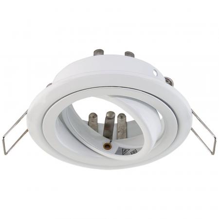 EVN Decken-Einbaustrahler für Niedervolt GU5.3 Leuchtmittel rund schwenkbar weiß IP20 GX5.3 12V EinbauØ68