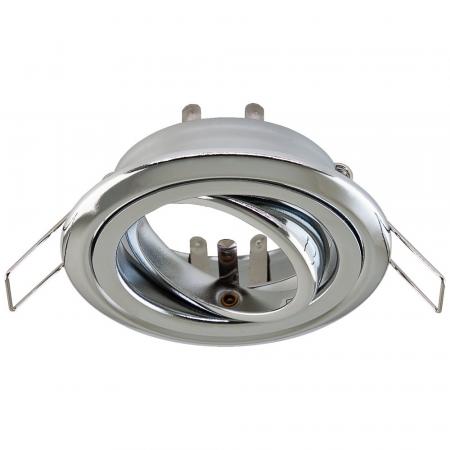 EVN Decken-Einbaustrahler für GU5.3 Leuchtmittel rund schwenkbar chrom IP20 GX5.3 12V EinbauØ68