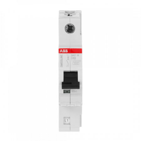 ABB S401M-D63 Sicherungsautomat D-Char., 63 A, 10 kA, 1P, steckbar