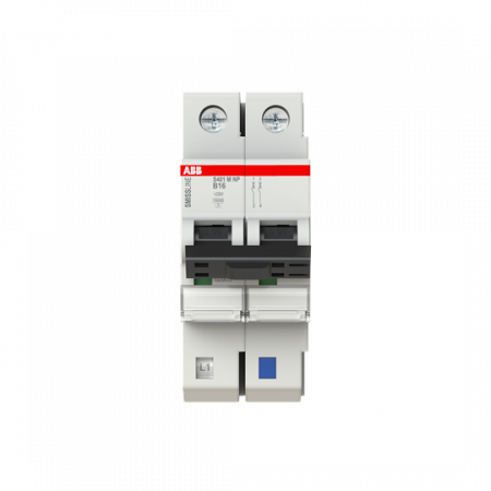 ABB S401M-B16NP Sicherungsautomat B-Char., 16 A, NP, 10 kA, 2P, steckbar geschützter Neutralleiter