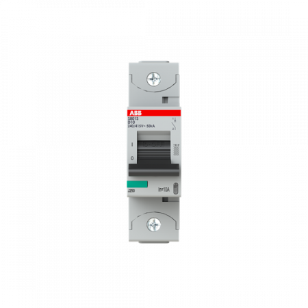 ABB S801S-D10 Hochleistungs-Sicherungsautom. 10A, D, 400V AC=Icu 50 kA, 690V AC=Icu6 kA, 1P