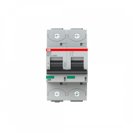 ABB S802S-UCK20 Hochleistungs-Sicherungsautomat, 20A, K, 500VDC=Icu 50kA, 2P