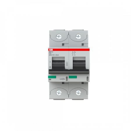 ABB S802C-C25 Hochleistungs-Sicherungsautomat, 25A, C, 415V AC=Icu 25 kA, 2P