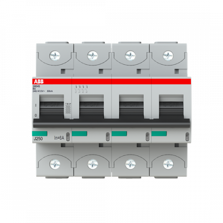 ABB S804S-B6 Hochleist.-Sicherungsautomat 6A, B, 415 V AC=Icu 50kA, 4P